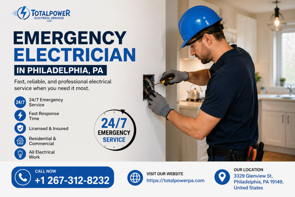 247 Emergency Electrician in Philadelphia PA TotalPower Electrical Services LLC