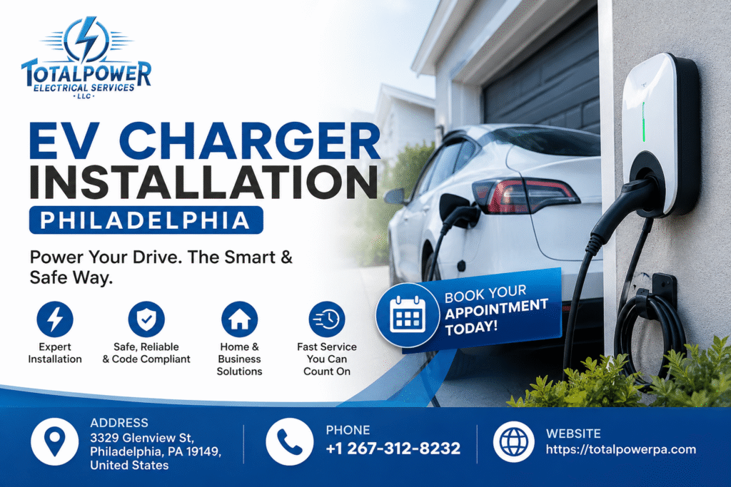 EV Charger Installation Philadelphia PA TotalPower Electrical Services LLC