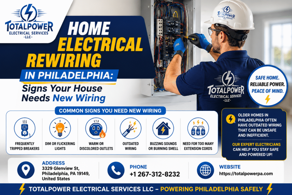 Home Electrical Rewiring in Philadelphia Signs Your House Needs New Wiring